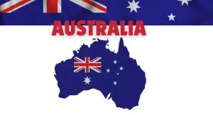 Australia-flag-and -map